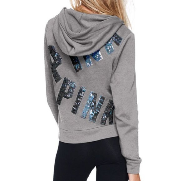 Victoria secret gray bling hoodie - Picture 4 of 4